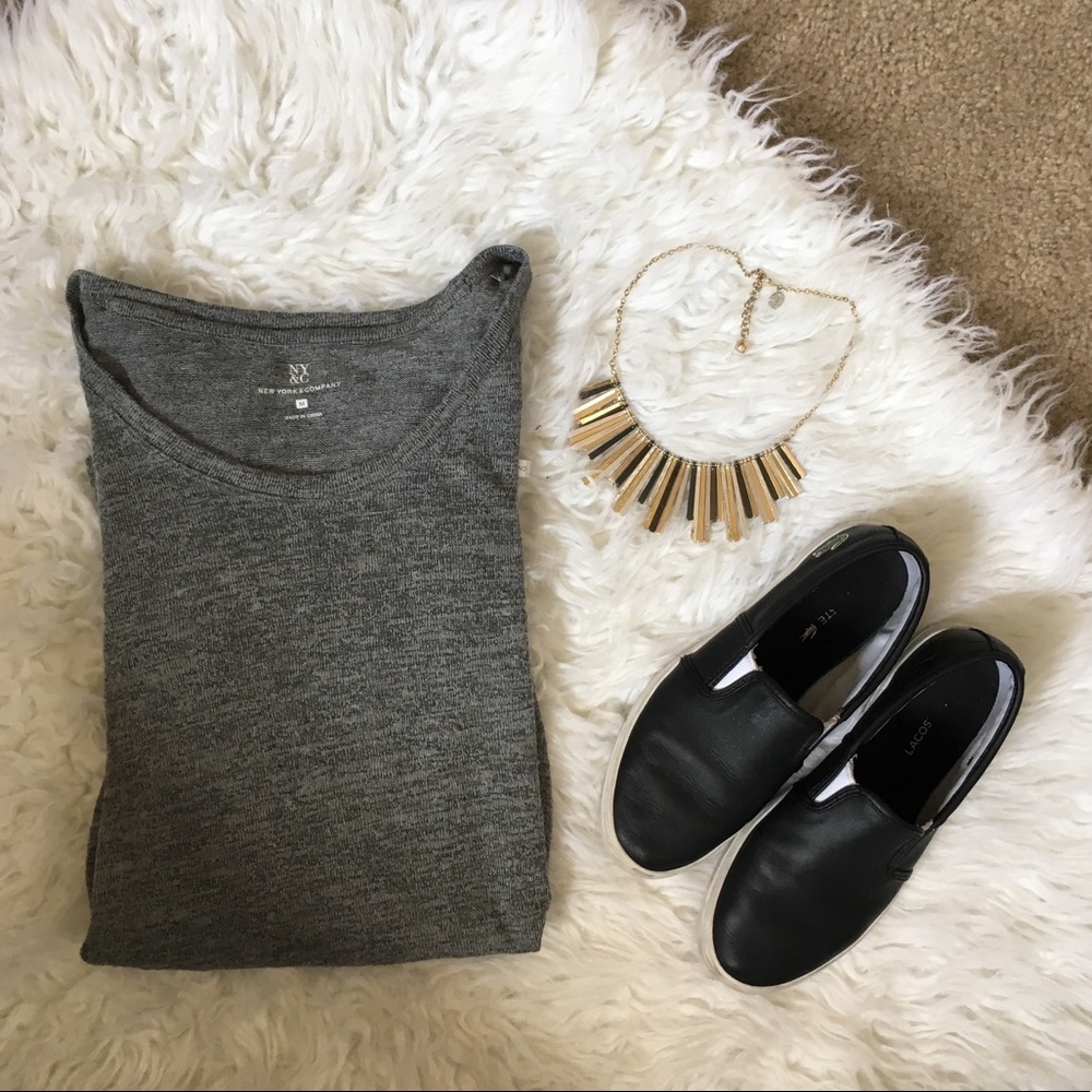 NY & CO GREY LONG SLEEVE TOP